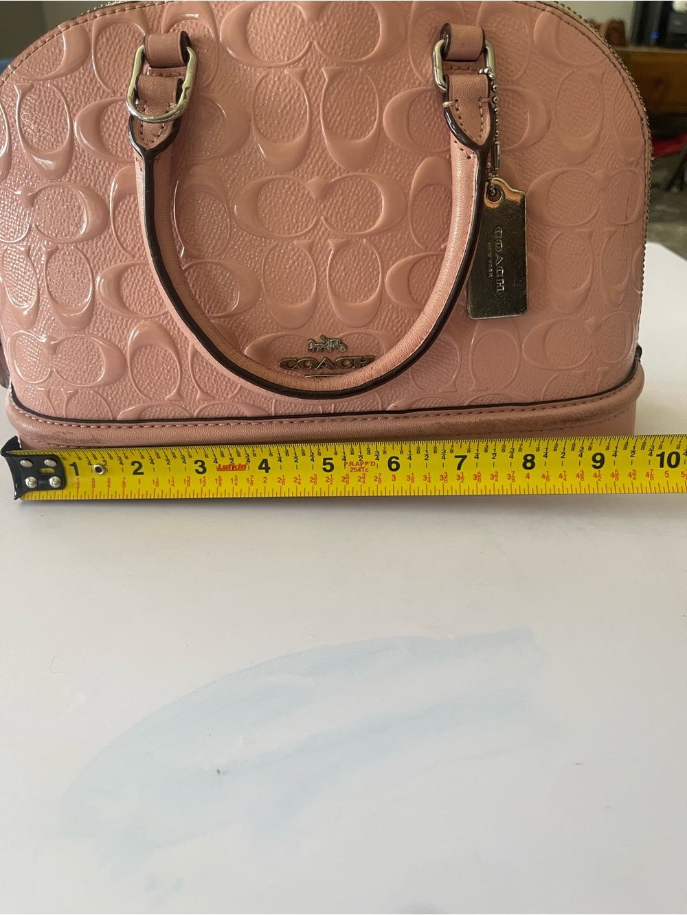 Coach Blush Pink Mini Sierra Embossed Signature Satchel - Picture 9 of 14